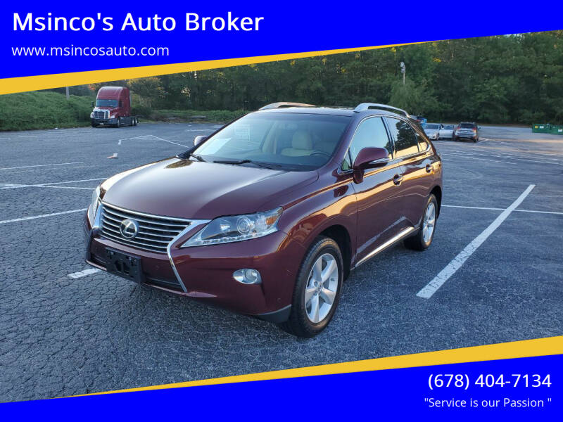 2013 Lexus RX 350 for sale at Msinco's Auto Broker in Snellville GA