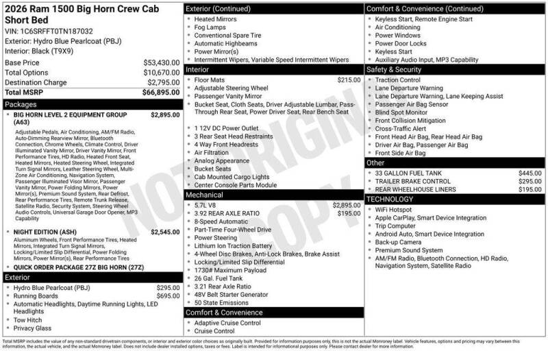 2026 RAM 1500