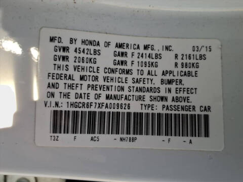 2015 Honda Accord Hybrid Touring