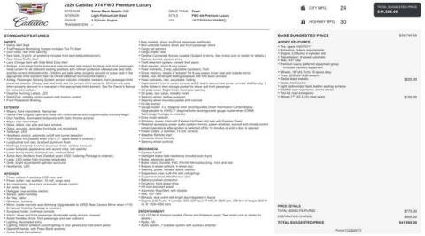 2020 Cadillac XT4 Premium Luxury