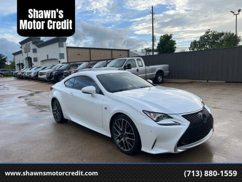 2018 Lexus RC 300 for sale at Shawn's Motor Credit in Houston TX