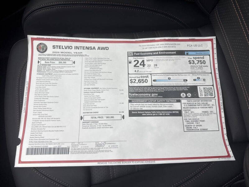 2025 Alfa Romeo Stelvio Intensa