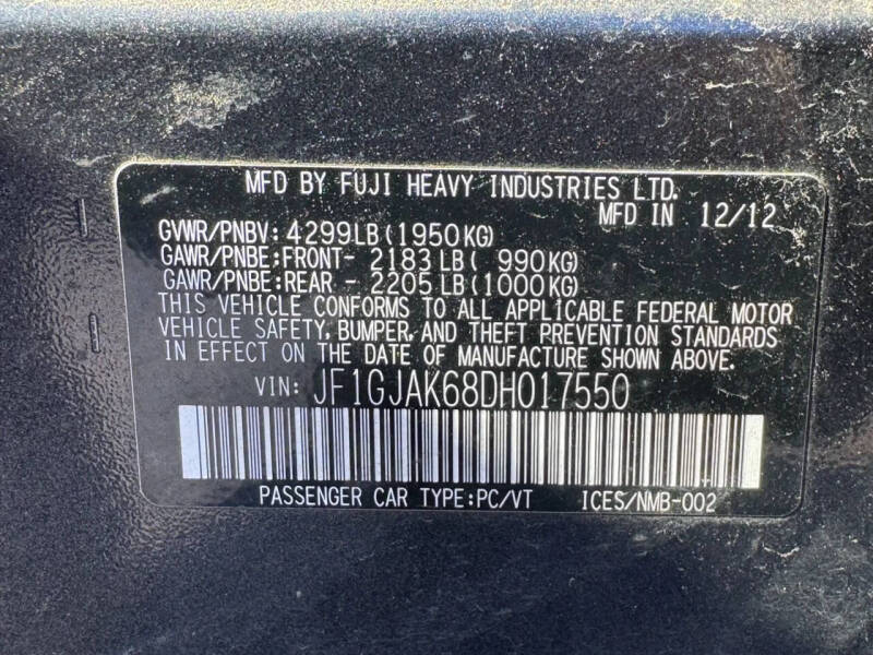 2013 Subaru Impreza 2.0i Limited