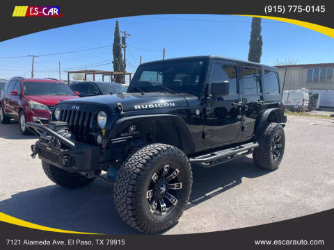 2014 Jeep Wrangler Unlimited for sale at Escar Auto - 9809 Montana Ave Lot in El Paso TX