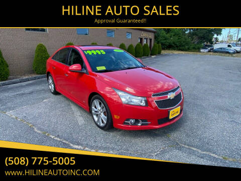 2013 Chevrolet Cruze for sale at HILINE AUTO SALES in Hyannis MA