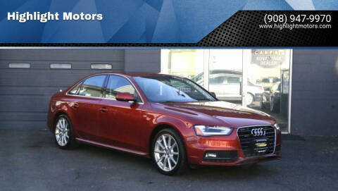 2014 Audi A4 for sale at Highlight Motors in Linden NJ