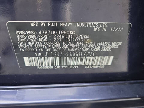 2013 Subaru Impreza WRX