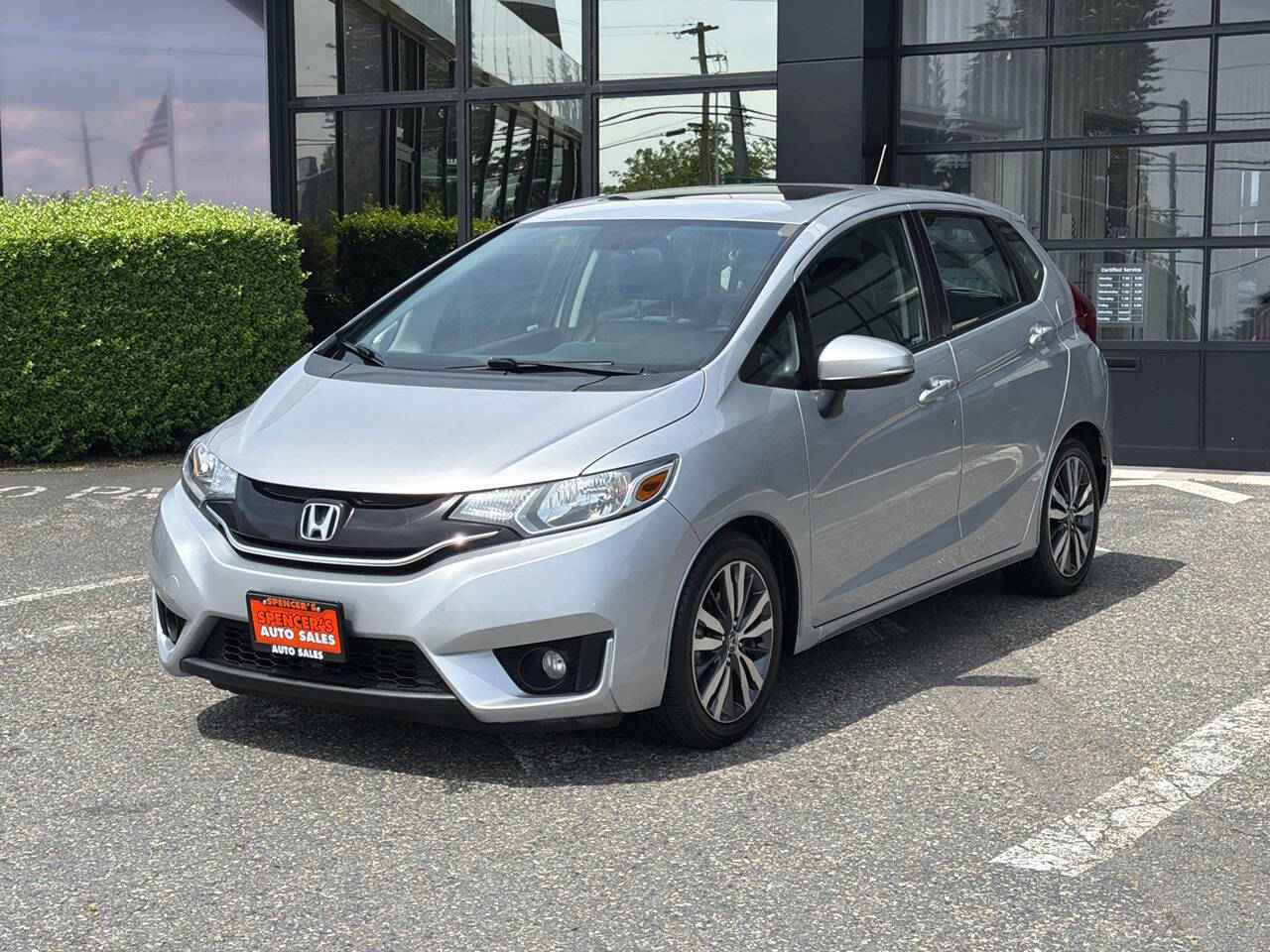 Alabaster Silver Metallic 2015 Honda Fit Hatchback Front-Wheel Drive Continuously Variable Transmission