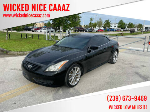 2009 Infiniti G37 Convertible for sale at WICKED NICE CAAAZ in Cape Coral FL
