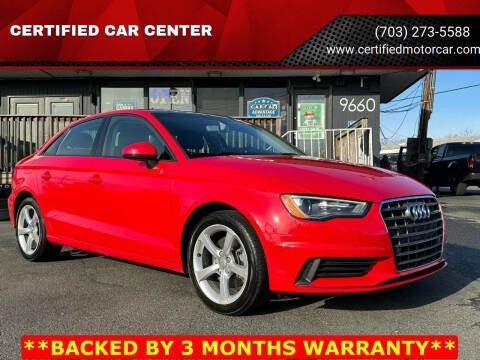 2016 Audi A3 for sale at CERTIFIED CAR CENTER in Fairfax VA