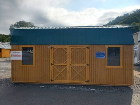  10X20 LOFTED BARN TREATED - SIDE DOOR W/2 WINDOW for sale at Auto Energy - Timberline Barns in Lebanon VA