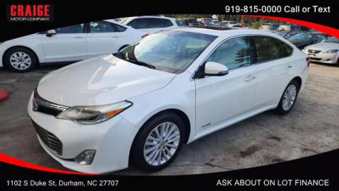 2013 Toyota Avalon Hybrid for sale at CRAIGE MOTOR CO in Durham NC