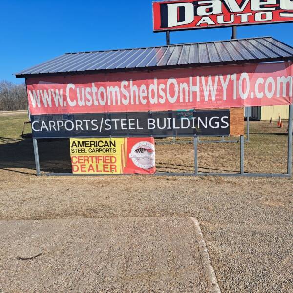  CARPORTS/STEEL BUILDING'S Custom Sheds On Hwy 10 for sale at Dave's Auto Sales & Service in Weyauwega WI
