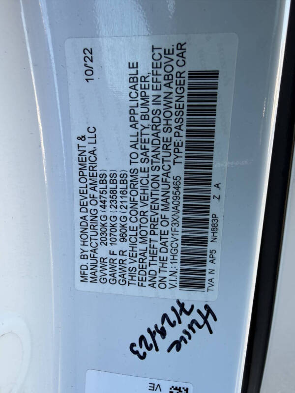 2022 Honda Accord Sport