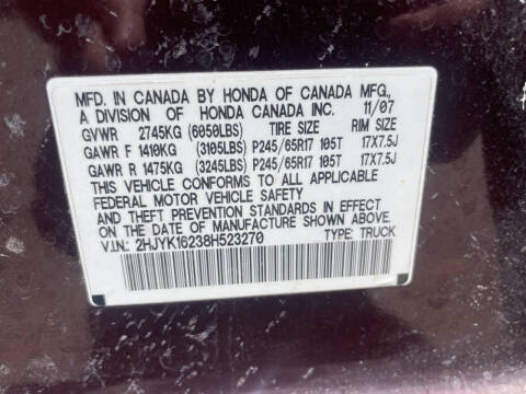 2008 Honda Ridgeline RT