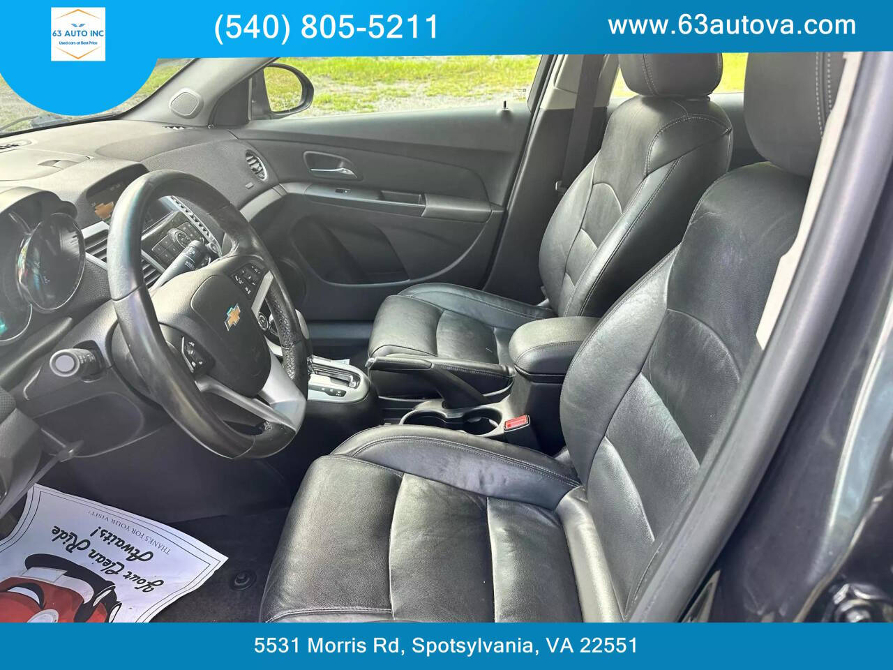 2014 Chevrolet Cruze for sale at 63 Auto Inc in Spotsylvania, VA