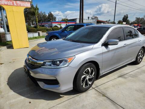 2016 Honda Accord for sale at E and M Auto Sales in Bloomington CA