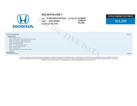 2026 Honda HR-V Sport