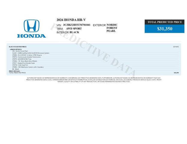 2026 Honda HR-V Sport