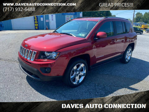 2016 Jeep Compass for sale at DAVES AUTO CONNECTION in Etters PA