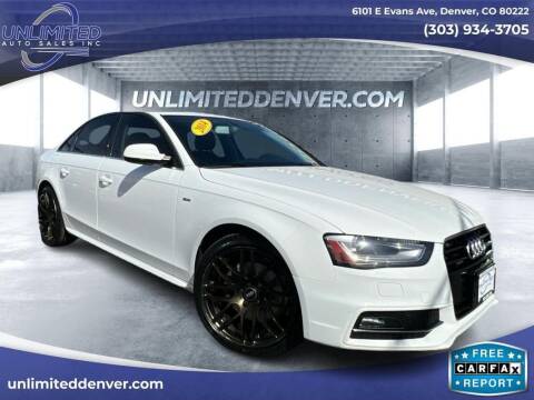 2014 Audi A4 for sale at Unlimited Auto Sales in Denver CO