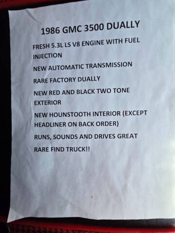 1986 GMC C/K 3500 Series C3500