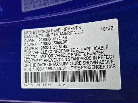 2022 Honda Accord Sport