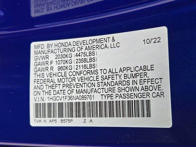 2022 Honda Accord Sport