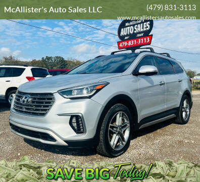 2017 Hyundai Santa Fe for sale at McAllister's Auto Sales LLC in Van Buren AR