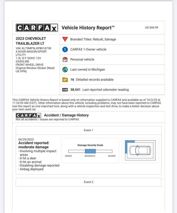 2023 Chevrolet TrailBlazer LT