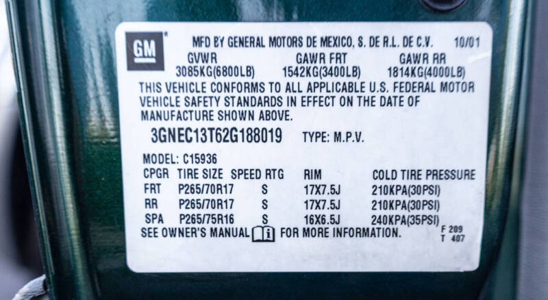 2002 Chevrolet Avalanche 1500