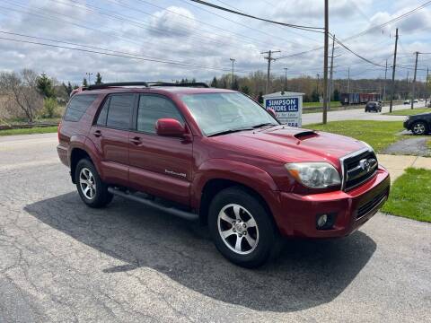 2008 Toyota 4Runner for sale at SIMPSON MOTORS in Youngstown OH