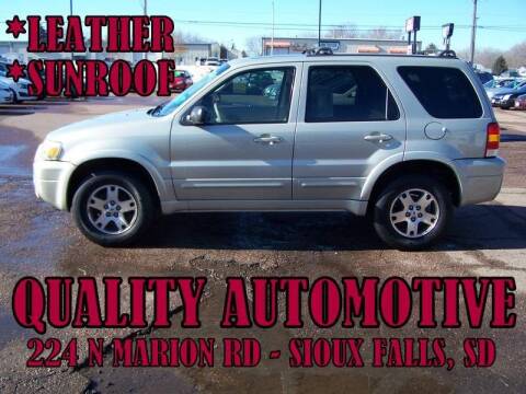 2005 Ford Escape for sale at Quality Automotive in Sioux Falls SD