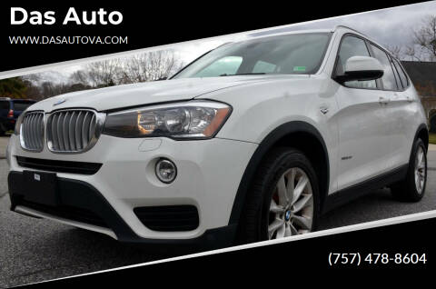 2016 BMW X3 for sale at Das Auto in Virginia Beach VA
