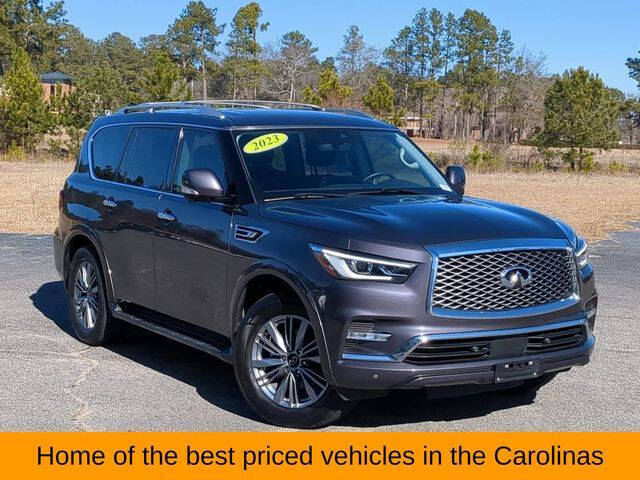 Used 2023 INFINITI QX80 Luxe with VIN JN8AZ2AF2P9755427 for sale in Lighthouse Point, FL