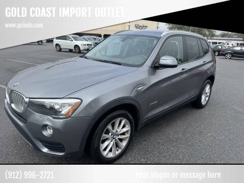 2017 BMW X3 for sale at GOLD COAST IMPORT OUTLET in Saint Simons Island GA