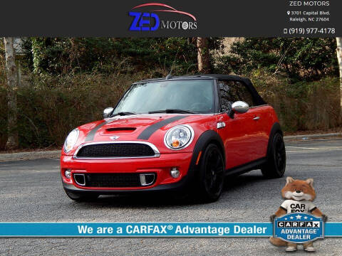 2013 MINI Convertible for sale at Zed Motors in Raleigh NC