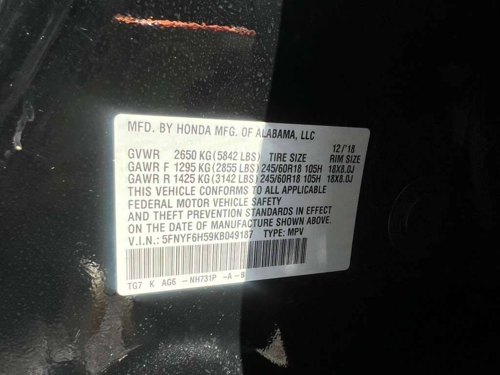 Black 2019 Honda Pilot EX-L AWD EX-L 4dr SUV 30