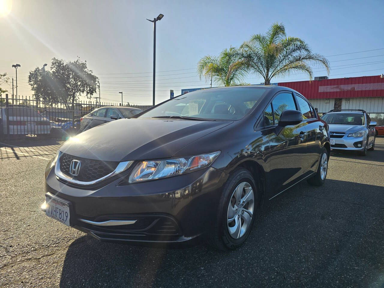 Brown 2013 Honda Civic LX LX 4dr Sedan 5A 1