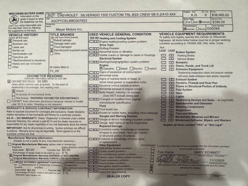 2021 Chevrolet Silverado 1500