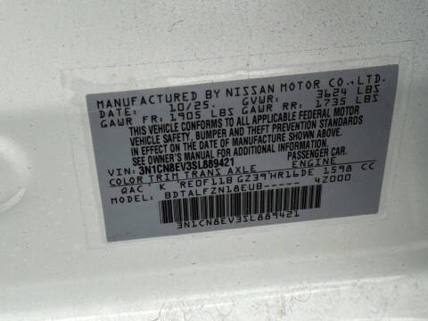 2025 Nissan Versa SV