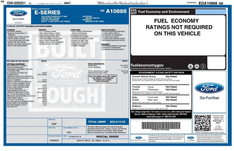 2014 Ford E-Series E-350 SD