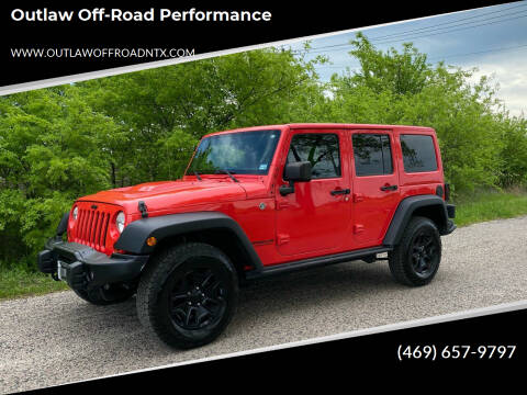 2013 Jeep Wrangler JK Unlimited for sale at Outlaw Off-Road Performance in Sherman TX