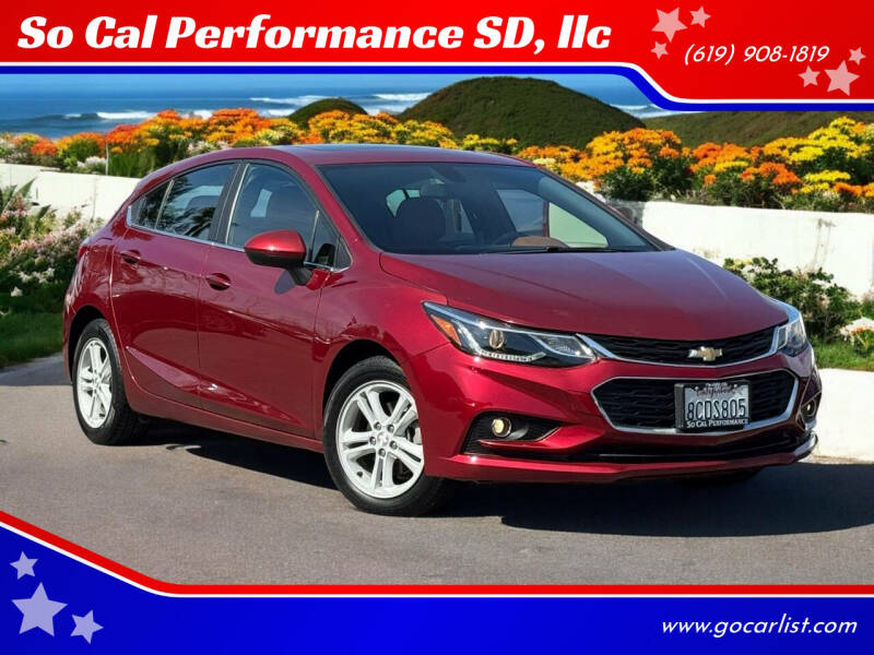 2018 Chevrolet Cruze for sale at So Cal Performance SD, llc in San Diego CA