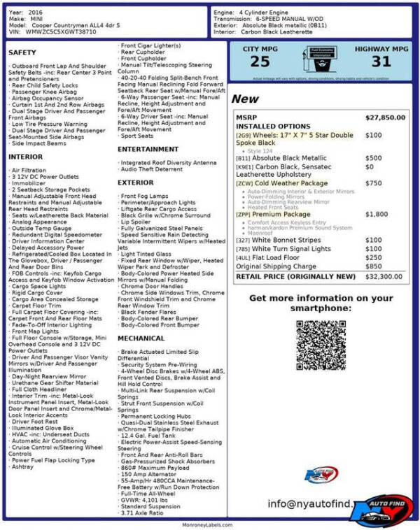 2016 MINI Countryman Cooper S ALL4