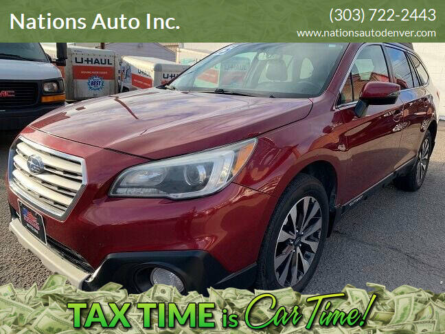 2015 Subaru Outback for sale at Nations Auto Inc. in Denver CO
