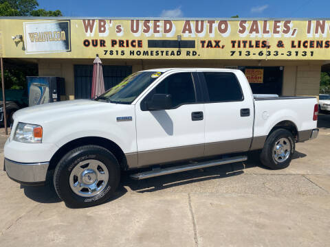 2006 Ford F-150 for sale at WB'S USED AUTO SALES INC in Houston TX