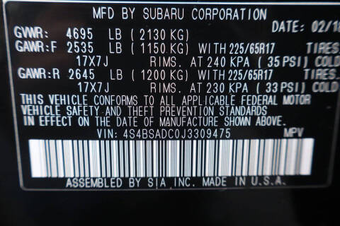 2018 Subaru Outback 2.5i Premium