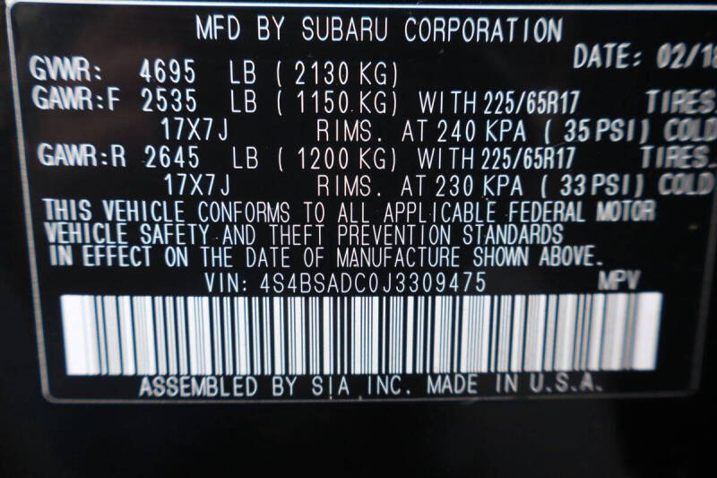 2018 Subaru Outback 2.5i Premium