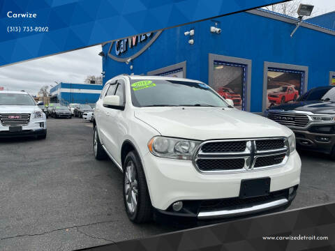 2012 Dodge Durango for sale at Carwize in Detroit MI